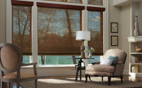 Brown Blinds in Sitting Room