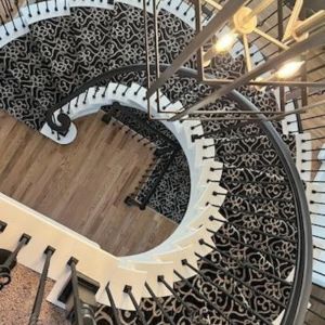 Black custom stair runner